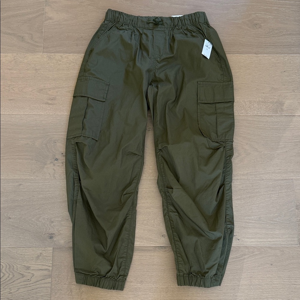 Gap Kids Wash Well Cargo Jogger Pants in Olive Green  Size Large (10) - NWT